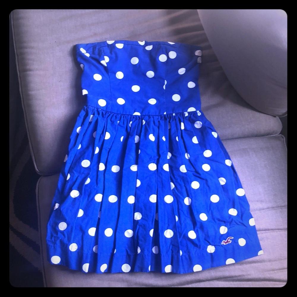 Hollister Strapless Polka Dot Dress, Size M